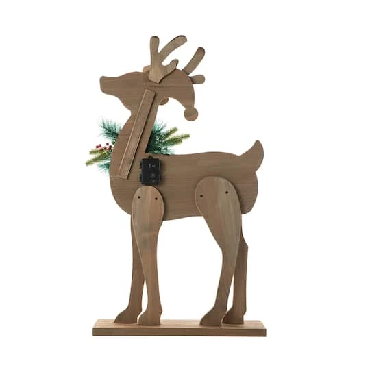 Glitzhome® 36'' Chunky Wood Reindeer Porch Décor 11 Glitzhome® 36'' Chunky Wood Reindeer Porch Décor - Image 9