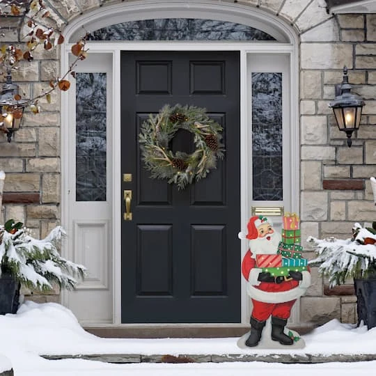 Glitzhome® 36'' Wooden Santa Gifts Porch Décor 7 Glitzhome® 36'' Wooden Santa Gifts Porch Décor - Image 5