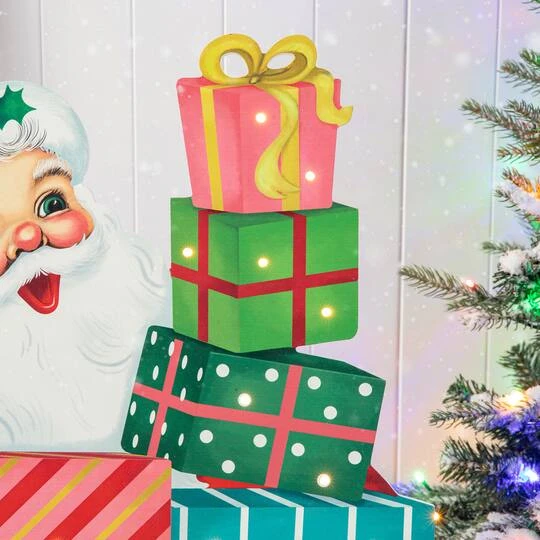 Glitzhome® 36'' Wooden Santa Gifts Porch Décor 10 Glitzhome® 36'' Wooden Santa Gifts Porch Décor - Image 8