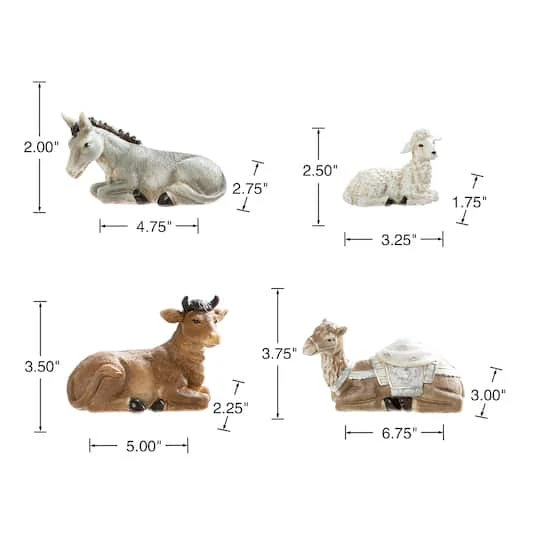 Glitzhome® Ivory Resin Nativity Figurine Set 11 Glitzhome® Ivory Resin Nativity Figurine Set - Image 9