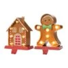 Glitzhome® Marquee LED Gingerbread House & Gingerbread Man Christmas Stocking Holder Set -Michaels Shop D652344S 1