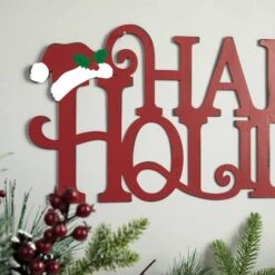 Glitzhome® 24'' HAPPY HOLIDAYS Metal Christmas Wall Décor -Michaels Shop D652347S 5