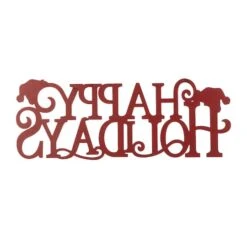 Glitzhome® 24'' HAPPY HOLIDAYS Metal Christmas Wall Décor -Michaels Shop D652347S 7