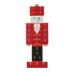 Glitzhome® 17.25'' Wooden Christmas Nutcracker Countdown Calendar Décor With Drawer -Michaels Shop D652349S 5