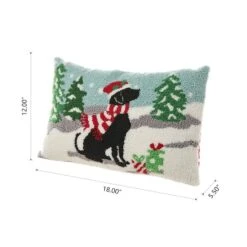 Glitzhome® Hooked Christmas Dog Pillow -Michaels Shop D652353S 6