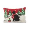 Glitzhome® Hooked Christmas Cat Pillow -Michaels Shop D652355S 1