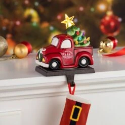 Red Truck Illuminated Stocking Hanger -Michaels Shop D657833S 5