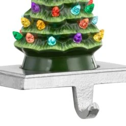 Green Tree Illuminated Stocking Hanger 11 Green Tree Illuminated Stocking Hanger -Michaels Shop D657834S 4