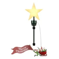 Elves In Sleigh Animated Tree Topper -Michaels Shop D657886S 2