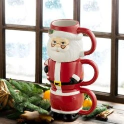 12oz. Santa Stacking Mug Set -Michaels Shop D657896S 3