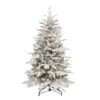 4.5ft. Pre-Lit Flocked Northern Fir Artificial Christmas Tree, Clear Lights 2 4.5ft. Pre-Lit Flocked Northern Fir Artificial Christmas Tree, Clear Lights -Michaels Shop D659581S 1
