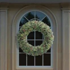 6ft. Pre-Lit LED Rocky Mountain Spruce Wreath -Michaels Shop D659627S 3