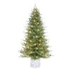 7.5ft. Pre-Lit Potted Artificial Christmas Tree, Clear Incandescent Lights -Michaels Shop D659697S 1