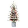 4.5ft. Pre-Lit Flocked Arctic Fir Artificial Christmas Tree, Multicolor Lights 1 4.5ft. Pre-Lit Flocked Arctic Fir Artificial Christmas Tree, Multicolor Lights -Michaels Shop D659720S 1
