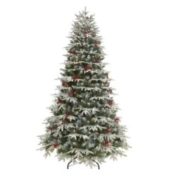 6.5ft. Pre-Lit Halifax Fir Artificial Christmas Tree, Clear Incandescent Lights