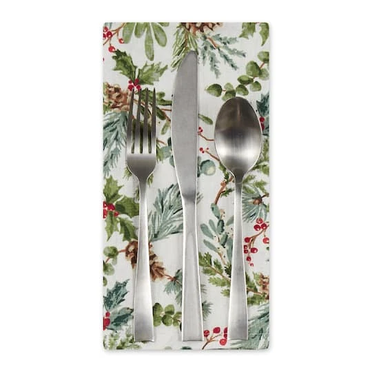DII® Heritage Holiday Sprigs Printed Napkin Set, 4ct. 6 DII® Heritage Holiday Sprigs Printed Napkin Set, 4ct. - Image 4