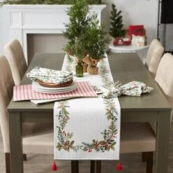 DII® Heritage Holiday Sprigs Printed Napkin Set, 4ct. 12 DII® Heritage Holiday Sprigs Printed Napkin Set, 4ct. -Michaels Shop D662317S 4