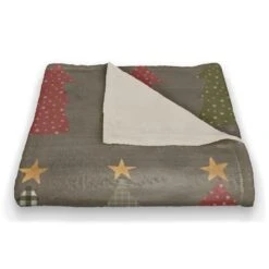 Gray Tree Pattern Coral Fleece Blanket -Michaels Shop D662527S 2
