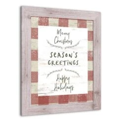 Red Buffalo Check Holiday Phrases Print In Western White Frame -Michaels Shop D662574S 2