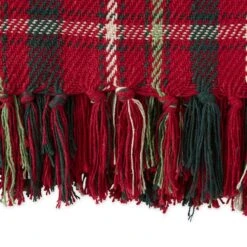 DII® Tartan Holly Plaid Recycled Cotton Throw -Michaels Shop D663091S 3
