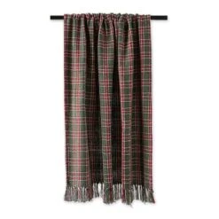 DII® O Christmas Tree Plaid Recycled Cotton Throw -Michaels Shop D663092S 2