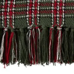 DII® O Christmas Tree Plaid Recycled Cotton Throw -Michaels Shop D663092S 3