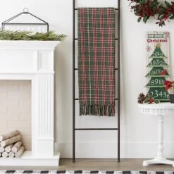 DII® O Christmas Tree Plaid Recycled Cotton Throw -Michaels Shop D663092S 4