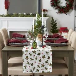 DII® 72" Holly Heritage Table Runner -Michaels Shop D666776S 3
