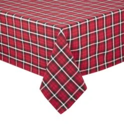 DII® 52" Glad Tidings Plaid Tablecloth -Michaels Shop D666783S 2
