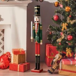 Glitzhome® 3.5ft. Wooden Christmas Soldier Nutcracker -Michaels Shop D670513S 2