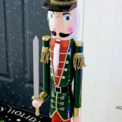 Glitzhome® 3.5ft. Wooden Christmas Soldier Nutcracker -Michaels Shop D670513S 6
