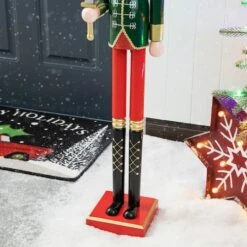 Glitzhome® 3.5ft. Wooden Christmas Soldier Nutcracker -Michaels Shop D670513S 7
