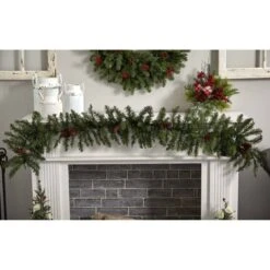 6ft. Pre-Lit Mixed Alaskan Pine & Pinecones Artificial Christmas Garland -Michaels Shop D670876S 17