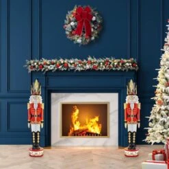 Haute Decor 3ft. Red & Black Christmas Nutcracker -Michaels Shop D671927S 3