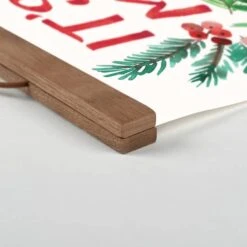 It's The Most Wonderful Time Of The Year Teak Hanging Canvas -Michaels Shop D673223S 2