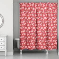 Ho Ho Ho Pattern Shower Curtain -Michaels Shop D673246S 1 1