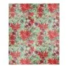 Holiday Blooms Pattern Sherpa Fleece Blanket