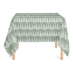 58'' Sage Christmas Tree Pattern Tablecloth -Michaels Shop D673283S 2