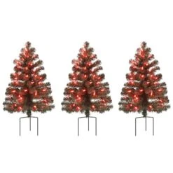 3ct. Pre-Lit Alexa Enabled Pathway Artificial Christmas Tree Set 15 3ct. Pre-Lit Alexa Enabled Pathway Artificial Christmas Tree Set -Michaels Shop D674164S 2