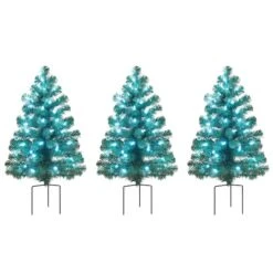 3ct. Pre-Lit Alexa Enabled Pathway Artificial Christmas Tree Set 18 3ct. Pre-Lit Alexa Enabled Pathway Artificial Christmas Tree Set -Michaels Shop D674164S 5