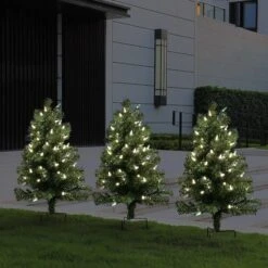 3ct. Pre-Lit Alexa Enabled Pathway Artificial Christmas Tree Set 22 3ct. Pre-Lit Alexa Enabled Pathway Artificial Christmas Tree Set -Michaels Shop D674164S 9