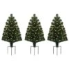 3ct. Pre-Lit Alexa Enabled Pathway Green Artificial Christmas Tree Set -Michaels Shop D674165S 1