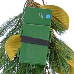 9" Christmas Magnolia Mix Pine Garland With Fabric Bow, Warm White LED Lights -Michaels Shop D675899S 15