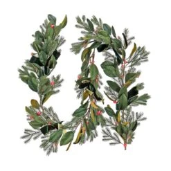 9ft. Magnolia Mix Pine Garland With LED Lights & Bows -Michaels Shop D675912S 2