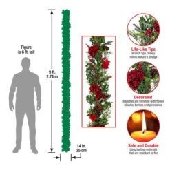 9ft. Decorated Vienna Waltz Garland With LED Lights -Michaels Shop D675926S 17