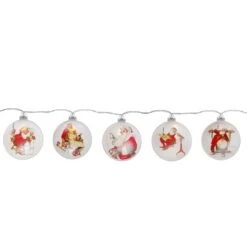 Northlight Glass Norman Rockwell Christmas Disc Lights Set, 5ct. -Michaels Shop D676182S 3