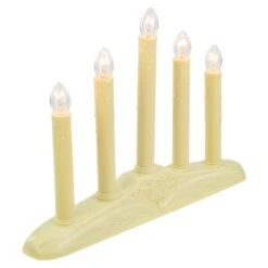 Northlight 14.5" Ivory 5-Lights Christmas Chandelier On Holly Berry & Bell Base Candle Lamp -Michaels Shop D676185S 3