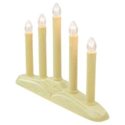 Northlight 14.5" Ivory 5-Lights Christmas Chandelier On Holly Berry & Bell Base Candle Lamp -Michaels Shop D676185S 5