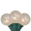 Northlight 20ct. Clear G40 Globe Patio Garden Christmas Light Set With Green Wire