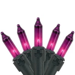 Northlight 50ct. Mini Christmas String Lights With Black Wire Purple -Michaels Shop D676208S 1 1